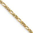 thumbnail image 1 of 14k Yellow Gold 16 Inch 1.25mm Figaro Spring Necklace Ring Chain Pendant Charm, 1 of 9
