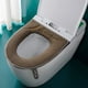 thumbnail image 5 of Funda de asiento de inodoro, franela suave de invierno, diseño de cremallera de espiga de trigo, cálida y cómoda para climas fríos, fácil de instalar para uso doméstico en baños. Aestivo |, 5 of 8