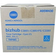 Konica Minolta A95W430 TNP-49C Cyan Toner Cartridge for USE in BIZHUB C3351 C3851FS ESTI