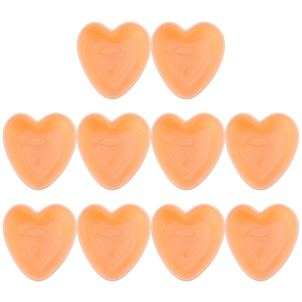 1 juego de 10 moldes para pasteles de arroz al vapor, moldes para hornear pasteles en forma de corazón, moldes para tartas de huevo (rosa)