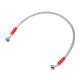 thumbnail image 1 of 50cm 19.69 "10mm ID Motocicleta Línea de freno hidráulico Tubo de manguera de aceite 28 ° 0 ° Cable trenzado de acero inoxidable para ATV Motocross Sport Bikes Silver Tone, 1 of 1