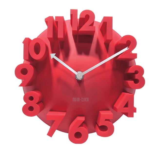 Puntero del reloj Número 3D Reloj de pared Oficina en casa Reloj de pared Decoración Suministros de regalo de bricolaje, Rojo Eigraketly HA003574-02B