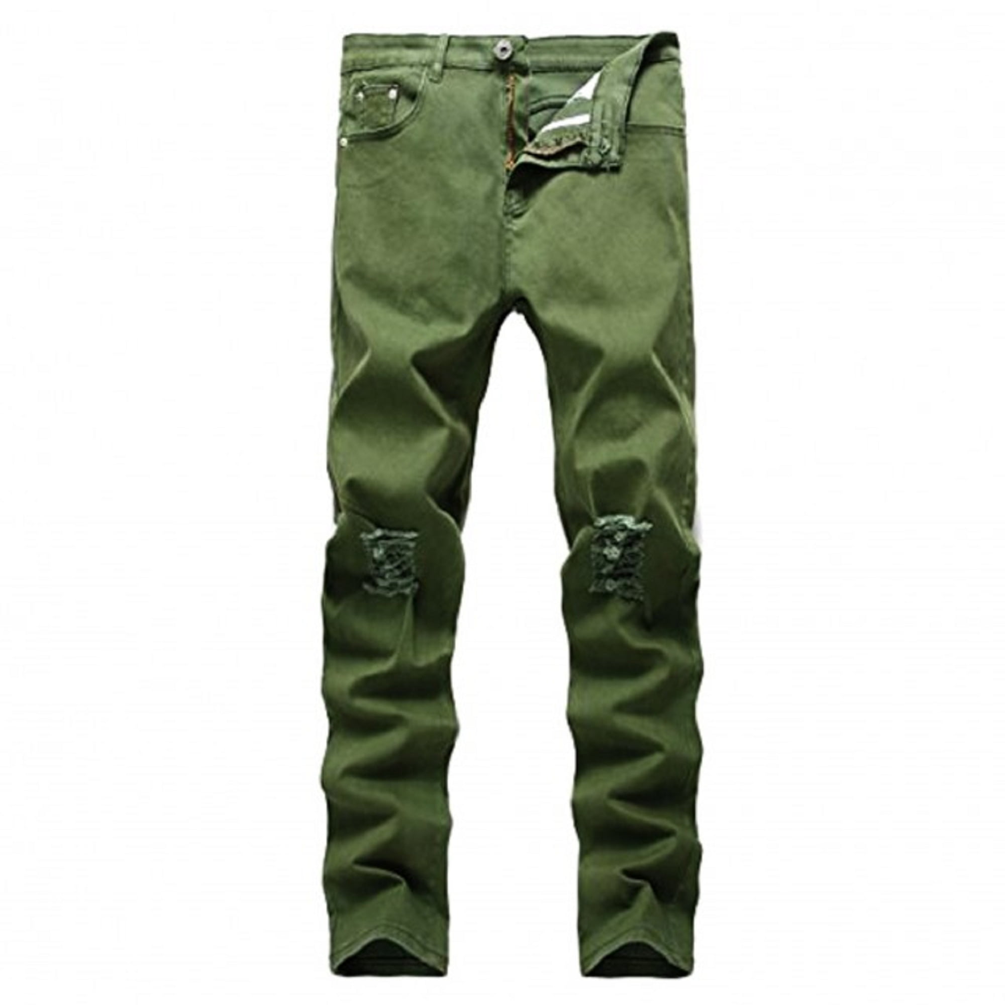 olive green skinny jeans mens