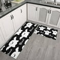thumbnail image 2 of Happy Halloween Kitchen Rugs Sets Of 2 Halloween Bat Spider Web Decor Mats for Room Farmhouse Washable Retro Rugs Decorations for Porch Veranda Entryway (17x47in+30x17in), 2 of 7