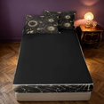 thumbnail image 4 of Homewish Bohemian Astrology Zipper Queen Comforter Set with Fitted Sheet and 2 Pillowcases, Solar System Planets Zipper Bedding Set, Black Reversible, 4 of 7