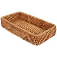 thumbnail image 3 of Pungan Small Rattan Basket, Woven Fruit Basket and Bread Tray, Wicker Storage Bowl for Serving, 8.35" x 4.45" x 1.65", 3 of 11