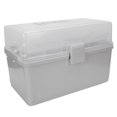 thumbnail image 3 of Storage Box, Craft Storage Box Plastic Storage Case Multipurpose Organizer 13.4 X 7.9 X 8.7in Transparent Storage Container Folding  For Art Craft And Cosmetic, 3 of 8