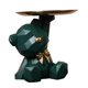 thumbnail image 4 of Estatua de oso artesanal, figura en miniatura, llavero, bandeja moderna para joyas y baratijas. Verde oscuro, 4 of 9
