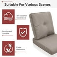 thumbnail image 6 of OPOHORO Outdoor 10-Piece Deep Seat Cushion,25"x 22", Water Resistant, Fade Resistant, Deep Seat Bottom and Back Cushion for Chair, Sofa, and Couch,Gray, 6 of 7