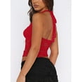 thumbnail image 4 of Gamvdout Lace Tops for Women Halter Sexy Going Out Tank Crop Fashion Top, 4 of 5