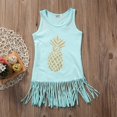thumbnail image 2 of Bébé Enfant Fille Vêtements d'Été Sans Manches Tops Pompon Chemises 0-5 Ans, 2 of 4