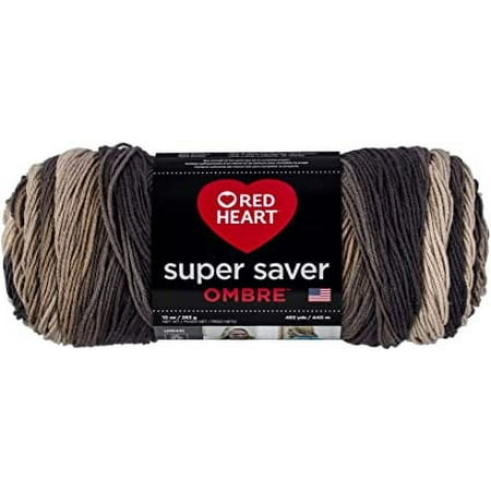 UPC: 0073650034848 | Red Heart Super Saver Yarn 10oz Variegated 482yards Ombre Hickory