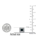 thumbnail image 4 of Dazzlingrock Collection 0.07 Carat Round Blue & White Diamond 9.5mm Kite Shape Micro Pave (1Pc Only) Hip Hop Iced Out Stud in 925 Sterling Silver, Screw Back, Unisex Design Mens Real Diamond Earring, 4 of 6