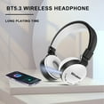 thumbnail image 4 of Back to School Gifts under $5 Wireless Bluetooth Headphones Over Ear With Light And Mic 8 Hours Of Use Foldable Headset on Clearance, 4 of 8
