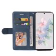 thumbnail image 2 of Wallet Case for Google Pixel 7 with Card Slots Cash Holder Magnetic Clasp Flip Folio Cover, Premium Luxury PU Leather Kickstand Soft Silicone Shockproof Protective Case, Blue, 2 of 8