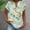 Green#8, variant on GaThRRgYP Plus Size Tops for Women Dressy,Women Casual Printed Short Sleeve Button Home V-Neck T-shirt Blouses Purple S