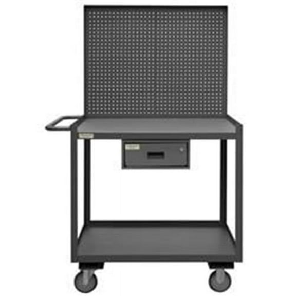 Westward Mobile Wrkstion,Steel,36"L,24"W,2 Shelf  RSC-2436-2-PB-1DR-95W