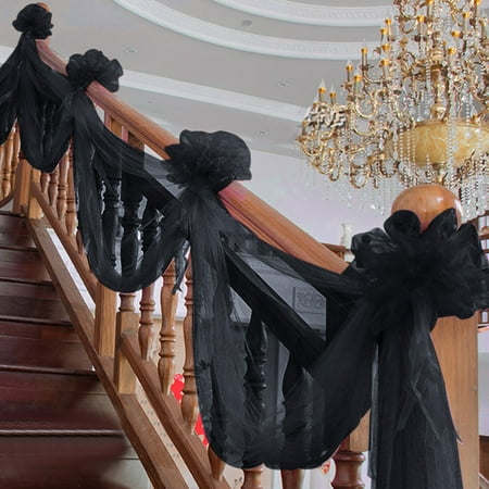 

〖TOTO〗Home Decor Event Party Soft Cloth Wedding Wedding Aerial Ceiling Decoration Chair Back Yarn