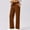Brown, variant on Womens Casual Knit Pull on Pants for Women, Elastic Waist Pants, Women Casual Solid Color Elastic Waist Pockets Pants