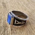 thumbnail image 4 of Lucifer Morningstar Rings | 925 Sterling Silver | Emerald Shape | Natural Labradorite Gemstone | Lucifer's Ring | Handmade | UNISEX Ring, 4 of 8