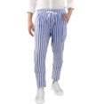 thumbnail image 2 of Pantalones capri casuales de lino para hombre, de color claro, a rayas, holgados, elásticos, con cordón, para playa, casual, yoga, varios colores 068-azul oscuro 3XL 068-azul oscuro 3XL Xishao ropa, 2 of 2