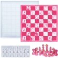 thumbnail image 1 of Juego de moldes de resina de tablero de ajedrez, tablero de ajedrez de silicona y molde de ajedrez, molde de resina de bricolaje, moldes de ajedrez de resina epoxi 3d para niños y adultos, suministros Feliz Sencillez, 1 of 5