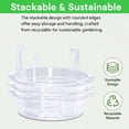 thumbnail image 4 of Holloyiver Hanging Basket Water Catcher, Hanging Basket Drip Pan with Hooks, Plastic Clear Hanging Basket Tray for Watering, Plastic Plant Saucer for Indoor Outdoor Hanging Plants Baskets(5pcs, 12in), 4 of 7