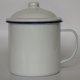 thumbnail image 4 of Taza cilíndrica de esmalte blanco puro engrosada de 6 a 12 cm, taza de té de hierro esmaltado retro nostálgico de estilo antiguo para la oficina y el hogar, 4 of 5