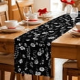 thumbnail image 5 of Black Spring Floral Table Runner - 90 Inch Long Flowers Botanical Elegant Pastoral Cotton and Linen Blended Dress Scarves Farmhouse Table Runner for Kitchen Dining, Coffee Table, 13" x 90", 5 of 8