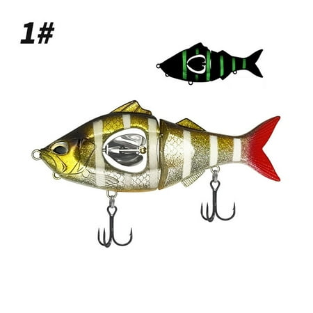 8.3/11.3cm Slow Sinking Swimbait Propeller Fishing Lure Built-In Ring Bead 1# 8.3cm/10g