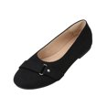 thumbnail image 2 of Willtoo Women’s Metal Buckle Strap Ballet Flats, Round Toe Slip‑on Dress Casual Shoes, Soft Light‑Weight Flat Footwear Office Daily Business Comfortable Walking Shoes, 2 of 5