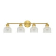 thumbnail image 2 of Trade Winds Lighting 4-Light Bathroom Vanity Light In Natural Brass, 2 of 6