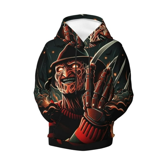 Freddy Krueger Teen Boys Girls Hoodies 3D Printed Hooded Sweatshirts for Kids Long Sleeve Casual Unisex Pullovers with Pockets