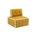 thumbnail image 3 of Oversized Accent Chair, Upholstered Lounge Arm Chair Deep Seat Comfy Single Sofa Armless Reading Chair Barrel Chairs for Living Room Bedroom Office Apartment, Mustard Yellow, 3 of 9