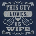 thumbnail image 3 of CafePress - This Guy Loves His Wife Dark T Shirt - Men's Classic Graphic Cotton T-Shirt, 3 of 4