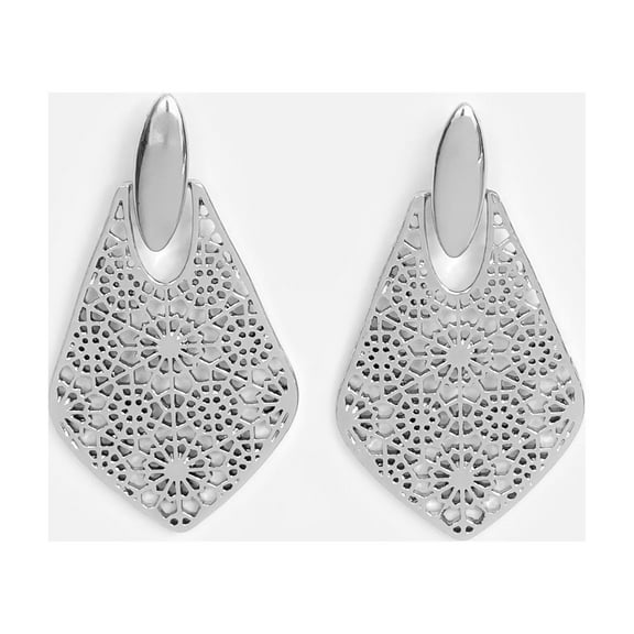 sanctuaire Statement Filigree Post Earrings Silver