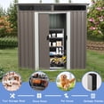 thumbnail image 5 of 6 x 5 FT Outdoor Storage Shed, Metal Garden Shed with Floor Frame, Tool Shed Outdoor Storage with Lockable Sliding Doors & Window & Air Vents, Storage House Waterproof for Backyard, Lawn, 5 of 9