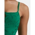 thumbnail image 4 of Time and Tru Women’s and Women’s Plus Eyelet Embroidered V Wire One Piece Swimsuit, Sizes XS-3X, 4 of 5