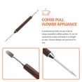 thumbnail image 6 of ifundom Ifundom Dark Brown Wood Stainless Steel Latte Art Shaping Pen for Coffee Lovers 1Pack, 6 of 6