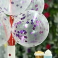 thumbnail image 3 of Efavormart 10 Pack 12" Clear Confetti Balloons Party Balloons Filled With Purple Confetti Dots, 3 of 10