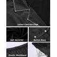 thumbnail image 4 of Ekouaer Satin Pajama Set for Women Silky Sleepwear Long Sleeve Top and Pants Button Down Pjs Lounge Set, 4 of 6