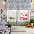 thumbnail image 5 of Farmhouse Boho Curtain Valances for Windows, Kitchen Valance Window Treatments Panel 2 Pack, Vintage Tribal Ethnic Abstract Flower Rod Pocket Short Curtains for Bathroom Bedroom 42 x 12 Inch, 5 of 8