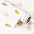 thumbnail image 3 of 30 Inch Jumbo Heart Wrapping Paper Roll - 30 Inch x 16.5 Feet - Gold Foil Heart Design for Valentines Day, Wedding, Bridal Shower, Birthday, Baby Shower, 3 of 13