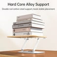 thumbnail image 5 of Desktop Book Stand for Reading with 360° Rotating Base Plywood Panel & Page Clips Foldable and Angle Adjustable for Cooking Book Holder Textbook Recipe Magazine Document Storybook Cookbook S, 5 of 5
