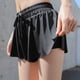 thumbnail image 5 of Wosthever Pantalones cortos de verano para correr para mujer 2 en 1, pantalones cortos de secado rápido para maratón, pantalones cortos Uniforme atlético negro 5XL, 5 of 6