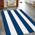 thumbnail image 2 of Navy Blue White Stripe 3x5 Area Rugs for Living Room, Simple Style Striped Non Slip Floor Mat Washable Low-Profile Indoor Carpet for Bedroom, Dining Room, Bathroom, 2 of 9