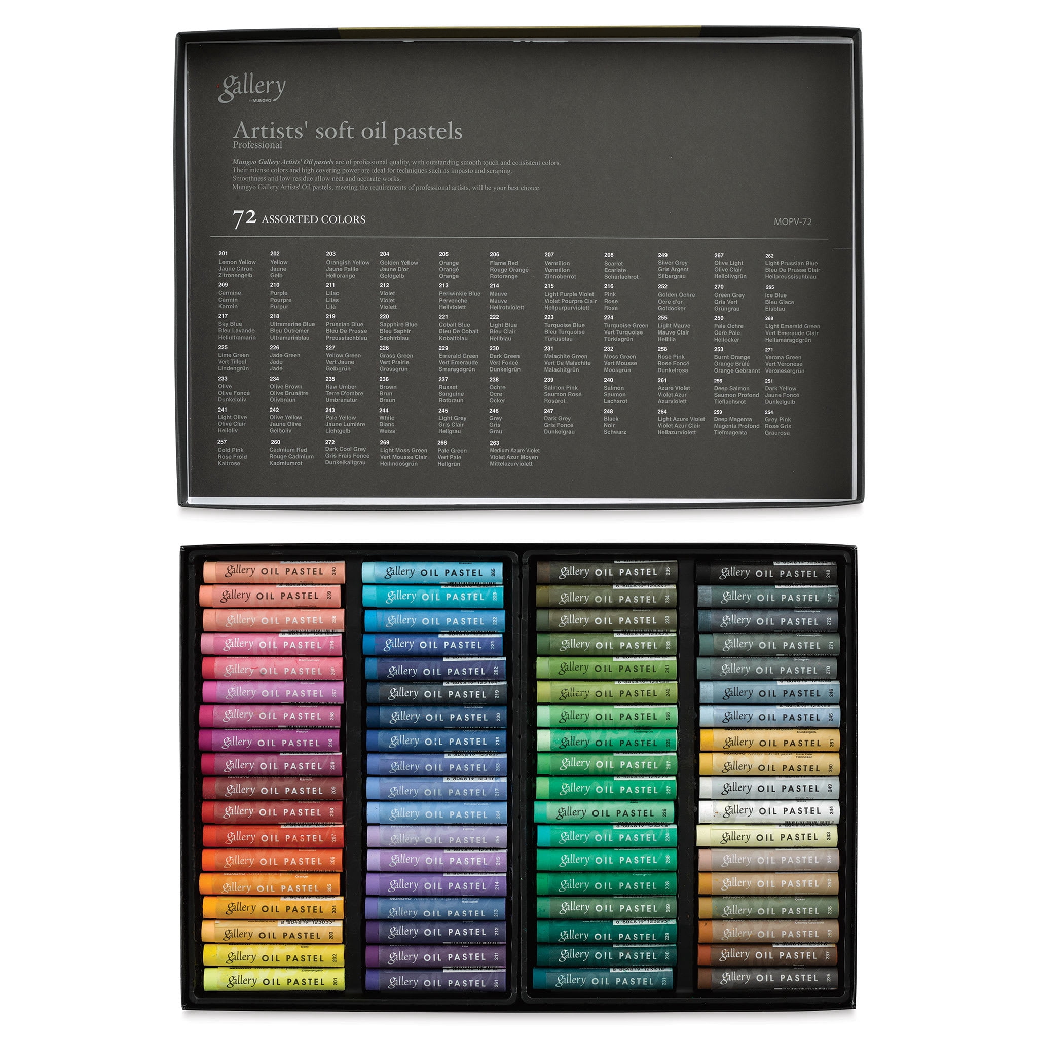 Mungyo Artists' Soft Oil Pastels, 120 Color Set, Wooden Box