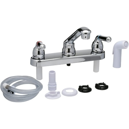 Exquisite Green™ Double Handle Kitchen Faucet with Spray Box