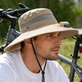 thumbnail image 4 of Solar USB Fan Bucket Hat, Summer Solar USB Dual Charging Fisherman Fan Hat, Men’s Strong Wind Portable Cooling Hat, Sun Hat for Outdoor Fishing Camping Hiking and Travel, 4 of 8