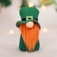 thumbnail image 2 of Plush Elf Decorations St.Patrick's Day Gnome Green Hat Doll, 2 of 5